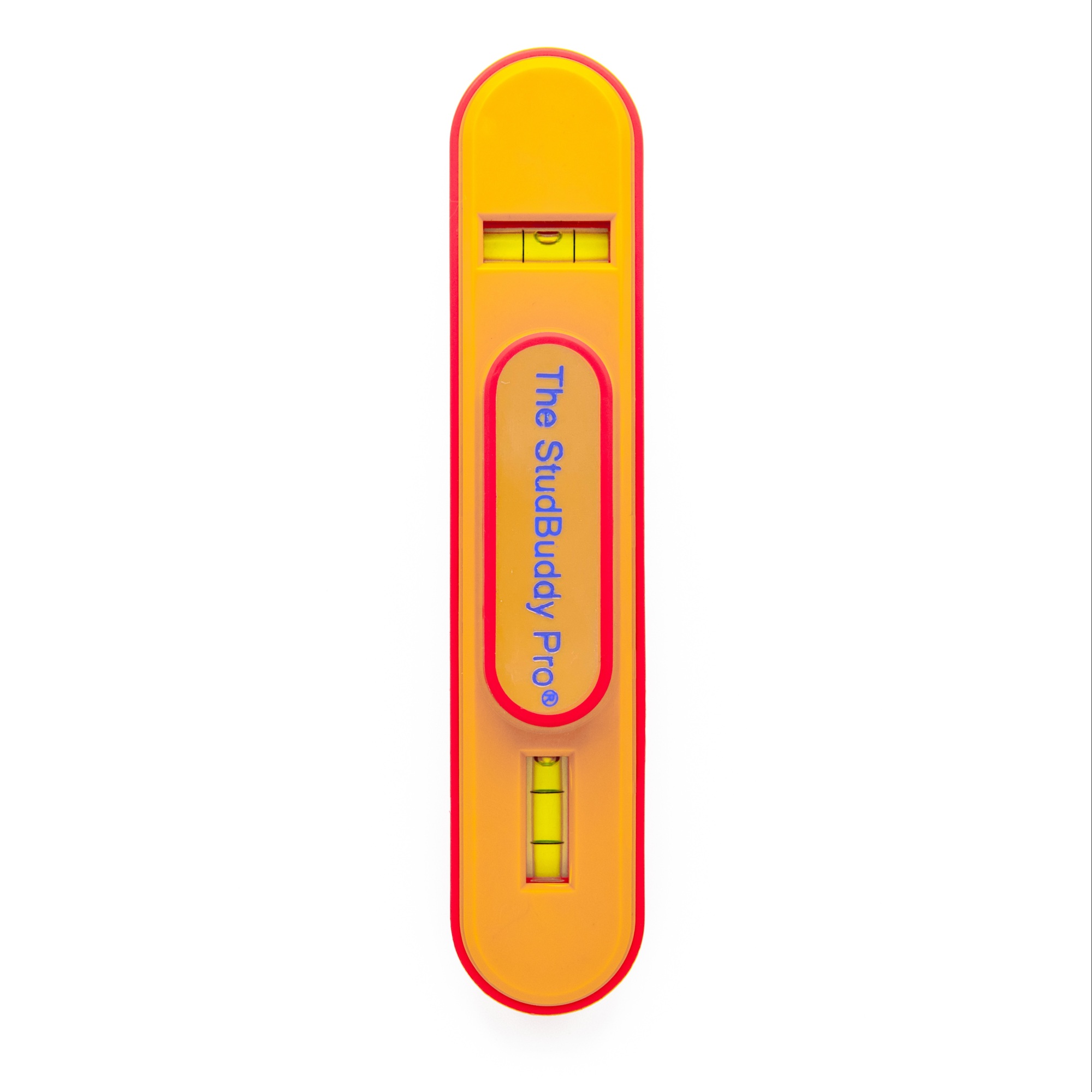 The StudBuddy PRO  Magnetic Stud Finder - Built-In Level, Soft Grip Handle, Rulers, Model# 000109